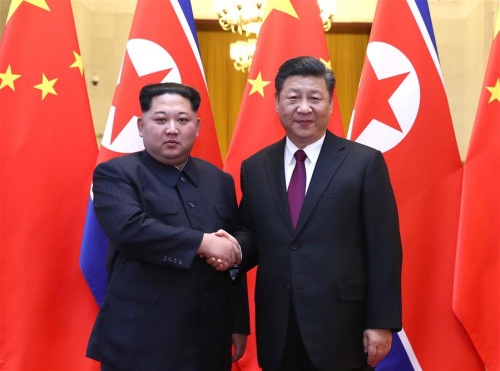 At the invitation of Xi Jinping, DPRK leader Kim Jong-un paid an unofficial visit to China from March 25 to 28, 2018. (Photo/Xinhua)