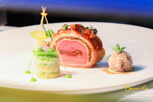 Australian veal tenderloin ready for judge sampling and evaluation. /CGTN Photo