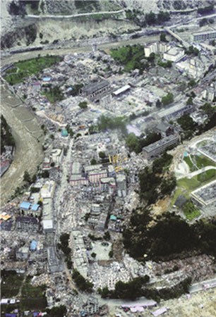 Yingxiu town after the earthquake. (Photo provided to China Daily)