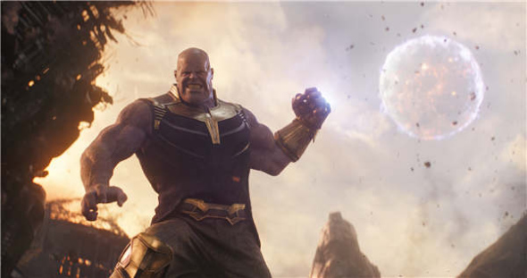 Thanos returns to the big screen as the top enemy against Marvel's superheroes in Avengers: Infinity War, which has set some box-office records in China. (Photo provided to China Daily)