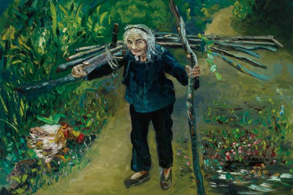 Depicting the planet's natural beauty is at the heart of Zhou's creation of oil works. (Photo provided to China Daily)