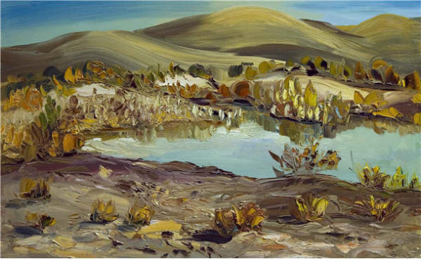 Depicting the planet's natural beauty is at the heart of Zhou's creation of oil works. (Photo provided to China Daily)