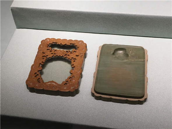 Qing emperors' inkstones are among artifacts at new exhibitions in the Palace Museum in Beijing. (Photo provided to China Daily)
