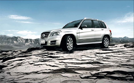 BBAC is officially launching the first China-made SUV, the GLK, at the 2012 Beijing Auto Show. [Photo/China Daily]
