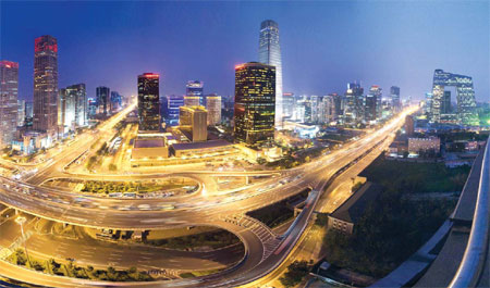 Covering nearly 4 square kilometers in Chaoyang district, the Beijing Central Business District is at the core area of the city's finance, media and business services. [Photos/China Daily] 