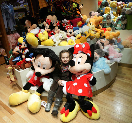 China-made products are seen everywhere in the brand stores like Macy's and the World of Disney in New York. (Photo/Xinhua)
