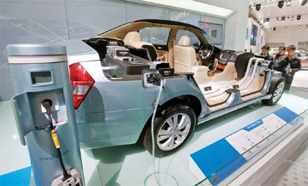 The second-generation electric vehicles of BYD on display at a recent car exhibition in Beijing. A Mckinsey report ranks the maturity of the Chinese EV market fifth in the world after Japan, the United States, France and Germany. Da Wei / for China Daily