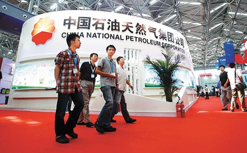 China National Petroleum Corps stand at a trade show in Tianjin. According to regulators, central State-owned enterprises such as CNPC have been improving their efficiency and sales networks, optimizing production, and controlling expenses.[Provided to 