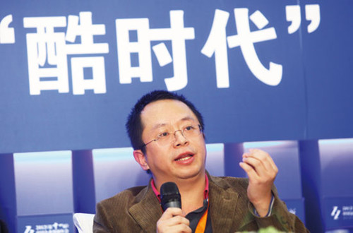 Zhou Hongyi, chief executive officer of Qihoo 360 Technology Co, speaking at the company's annual conference in December. The Beijing-based private company, which offers anti-virus programs as well as the most-used web browser in China, saw its New York shares jump 89 percent in 2012, the biggest gainer of the China-US gauge's 55 stocks. [Photo/China Daily] 