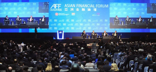Asian Financial Forum is held in Hong Kong, south China, Jan. 14, 2013. (Xinhua/Wong Pun Keung)
