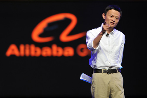 Jack Ma speaks at a global e-commerce conference in Hangzhou, Zhejiang province. Ma, chairman and CEO of Alibaba Group Holding Ltd, China's biggest e-commerce company, said he will leave the CEO post in May. Huang Zongzhi/Xinhua