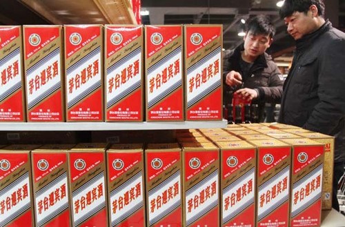 Moutai liquor at a supermarket in Xuchang, Henan province. [Photo / China Daily] 