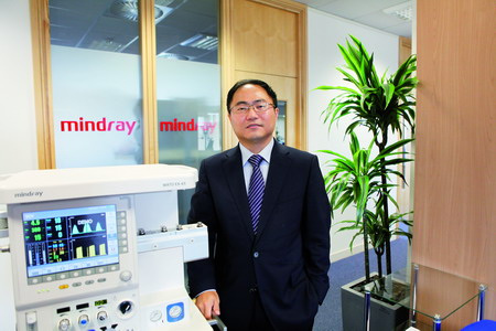 David Yin says Mindray Medical's success in the EU and US markets has helped it win trust elsewhere. [Photo/China Daily]