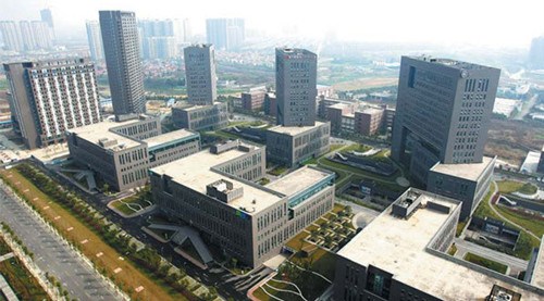 A bird's eye view of the Chengdu Tianfu Software Park. The city has cashed in on its huge talent pool to develop its high-tech industry, and has become a major software industry hub in China. [Photo/China Daily]