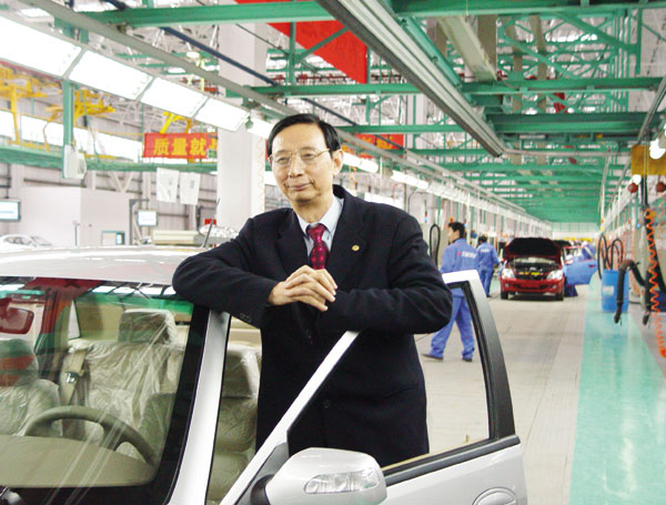 Yin Minshan, president of Chongqing Lifan Group, at a factory in Africa. He expects Lifan's sales in Africa will keep growing 10 percent annually until 2015. [Photo/Provided to China Daily]