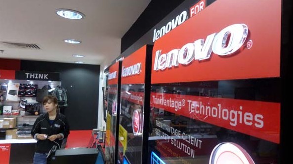A Lenovo retail outlet in Singapore [Gao Yuan / China Daily]