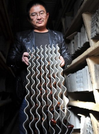 Wang Fuming, a farmer in East China's Shandong province, has made his living breeding insects for years, but in the last three years, it is his cockroaches that have made him rich, Nov 7, 2013.  [Photo / Xinhua]