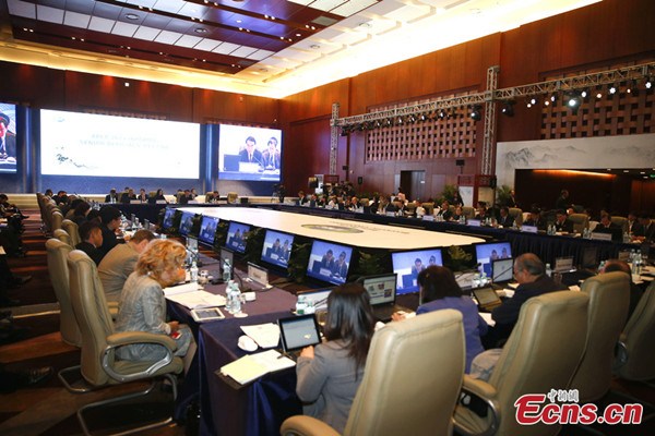 The APEC 2014 Informal Senior Officials' Meeting opens at the China National Convention Center in Beijing on Tuesday, Dec 10, 2013. [CNS Photo / Sheng Jiapeng]