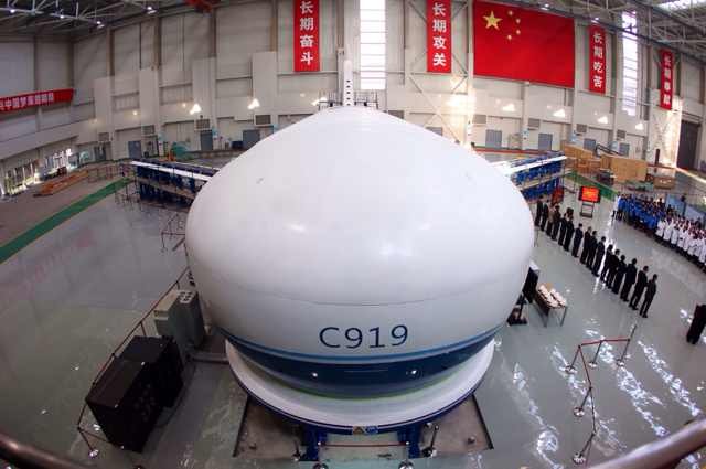 The first testing platform for Chinas internationally competitive C919 jumbo jet started operating in Shanghai this morning, marking a milestone for China in building its own contemporary passenger aircraft. The platform, named iron bird, a plane-like fuselage simulator, will mainly test the flying controls, hydraulic pressure and undercarriage systems of C919.