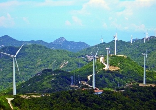 Nan'ao Wind Power Project in Guangdong [Photo/chinadaily.com.cn]   