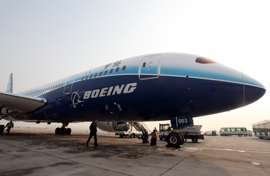 A Boeing 787 Dreamliner at Beijing Capital International Airport. [File Photo/Xinhua] 