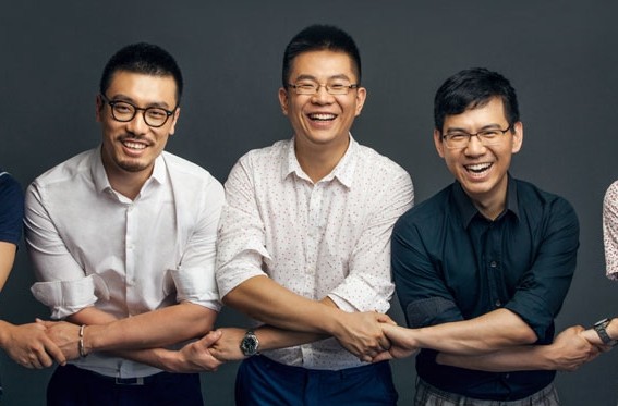 Zhang Yifu, Li Xinhe and Zhang Shishi , (from left to right) are co-founders of RenRenYouXin Group Co Ltd.  