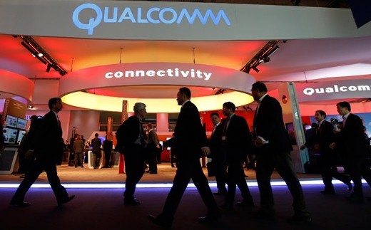 The Qualcomm Inc stand at the Mobile World Congress in Barcelona this week. China's top economic planning agency said it's conducting an antitrust investigation into the US mobile chipmaker for allegedly abusing its dominance in the wireless telecommunication copyright and cellphone chip markets.   