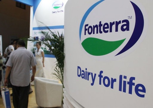 A Fonterra Co-operative Group Ltd stand at an international dairy products and imported food exposition in Beijing. Provided to China Daily   