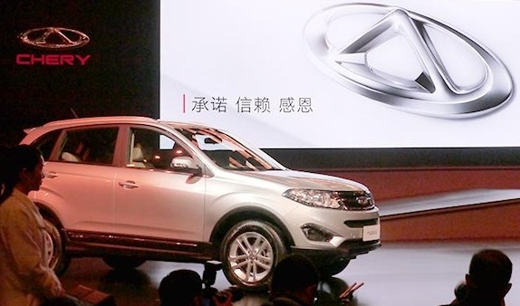 Chery's Tiggo 5 SUV is pictured at the launching ceremony on Nov 28, 2013 in Shanghai, China. [Hao Yan / chinadaily.com.cn]