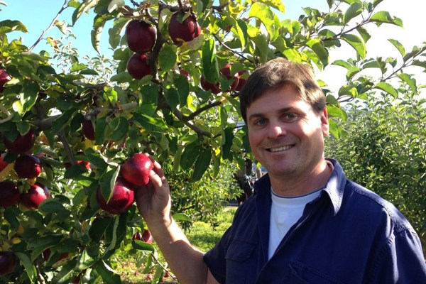 Dane Griggs, the orchardist behind the 'mutant' Rubigold apple variety. 