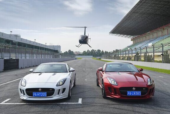 Jaguar F-Type Coupe at the Zhuhai International Circuit. CHINA DAILY  