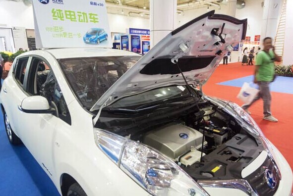 A pure electric car displayed at the China International Patent Fair in Dalian in mid-September. Provided to China Daily  
