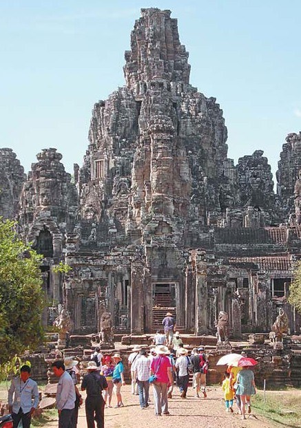 Angkor Wat in Cambodia is the largest religious monument in the world. CHINA DAILY