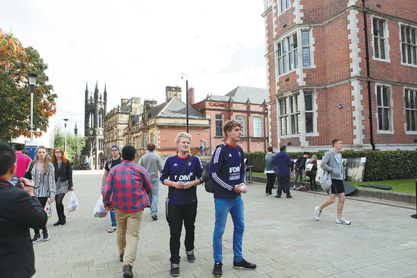 The campus view at the University of Newcastle. [Provided to China Daily]  