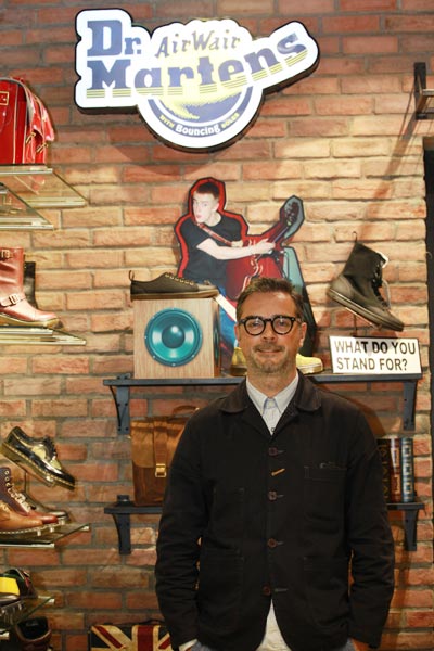 British footwear brand Dr. Martens, favored by rock and punk lovers, recently launched the 2014 autumn/winter collection in Beijing. Photo provided to China Daily