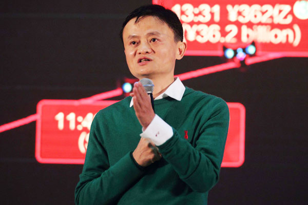 Jack Ma, co-founder and chairman of Alibaba, during an interview on Tuesday at the company's headquarters in Hangzhou, capital of Zhejiang province. [Dong Xuming/China Daily]