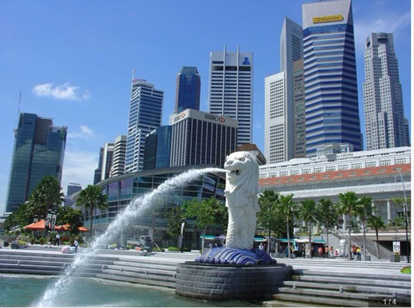 The Merlion is a landmark of Singapore.[Photo provided to China Daily]  