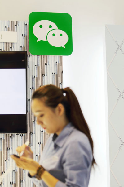 WeChat has seen monthly active users grow to 468 million worldwide since its 2011 introduction. PROVIDED TO CHINA DAILY   