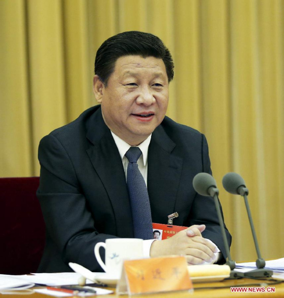 Chinese President Xi Jinping, also general secretary of the Communist Party of China (CPC) Central Committee and chairman of the Central Military Commission, speaks at the Central Economic Work Conference in Beijing, capital of China. The conference was held in Beijing from Dec 9 to 11, 2014. (Xinhua/Ju Peng)
