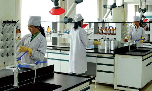 A research center to regulate the standards of agricultural products established in Anqiu. Photos provided to China Daily