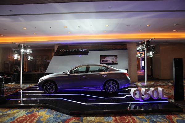 Dongfeng Infiniti hit the Chinese market with its first locally produced model, the Q50L, in November 2014. [Photo/China Daily]