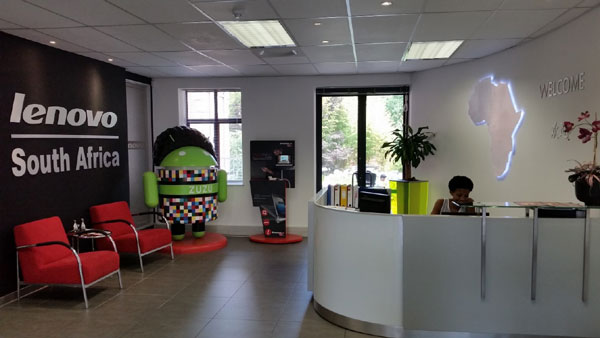 Lenovo's office in South Africa, provided to China Daily