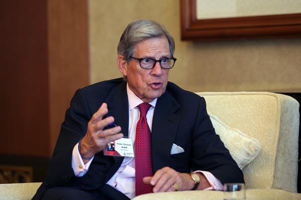 Peter Grauer, chairman of Bloomberg LP. (Photo/China Daily)