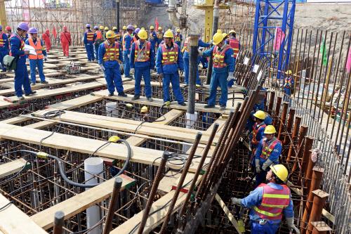 A POWERFUL START: Unit No.5 of the Hongyanhe Nuclear Power Plant in Liaoning Province begins construction on March 29 (SUN HAOSHENG)