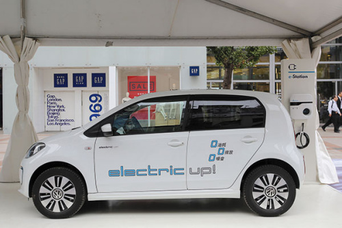Volkswagen Import's electric up! was displayed at the Low-Carbon Development, Green Livelihood exhibition in Beijing from Thursday through Monday. (Photo provided to China Daily)