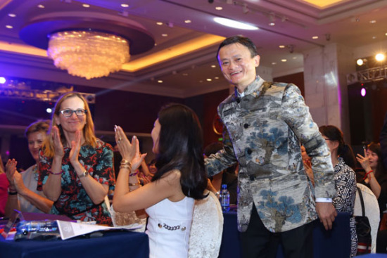 Jack Ma, founder and chairman of Alibaba Group, speaks at the Global Conference on Women and Entrepreneurship in May in Hangzhou, Zhejiang province. The conference discussed the steps needed to encourage more women to pursue business success. (Photo provided to China Daily)