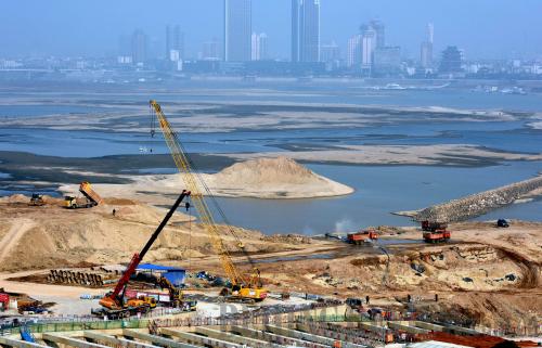The construction site of a PPP (public-private partnership) project in Nanchang of Jiangxi Province on February 8 (XINHUA) 