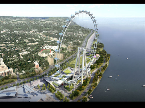 A rendering of the New York wheel on Staten Island, which is partially funded by Chinese investors through the immigrant invest programs, also known as EB-5. (Photo/Provided to China Daily)