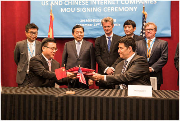 Chinese Internet giant Baidu Inc has struck a deal with Microsoft Corp to make Baidu.com the default home page and search engine for the U.S. behemoth's Edge browser in China. (Photo provided to chinadaily.com.cn)