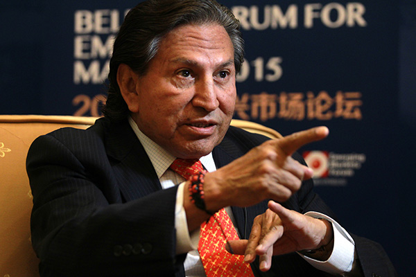 Alejandro Toledo, Peru's former president. (Photo/China Daily)